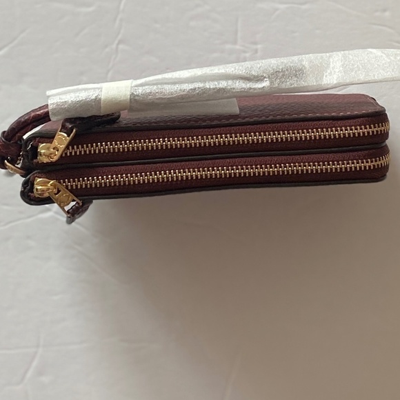 Coach Double Corner Zip Wristlet NWT w Snake Embossed Strap NWT - Picture 14 of 16